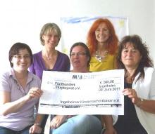 Spendenübergabe an Flüsterpost e. V.